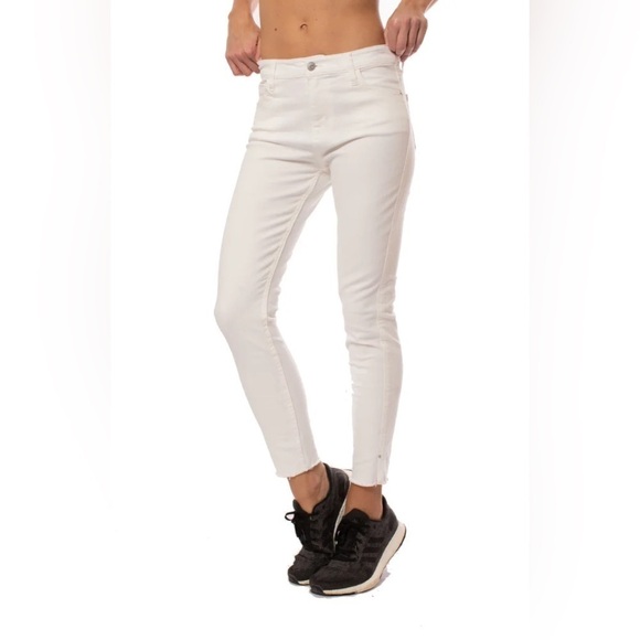Sundance Stonefield Conrad Ankle High Rise Raw Hem Skinny White Jeans Size 28 - Picture 1 of 15